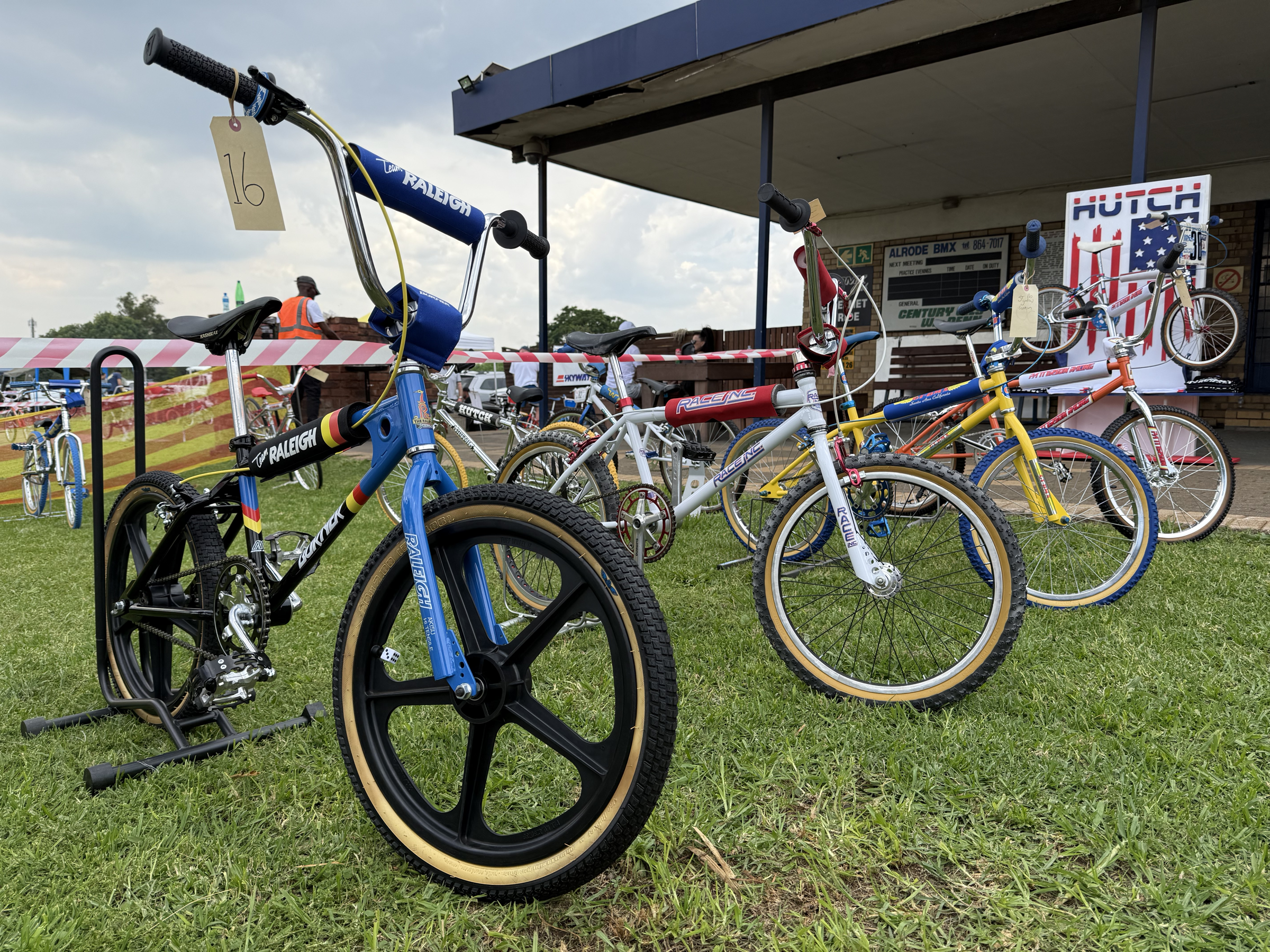 Raleigh Comp III displayed with other old-school BMX bicycles at the 2025 BMX Reunion